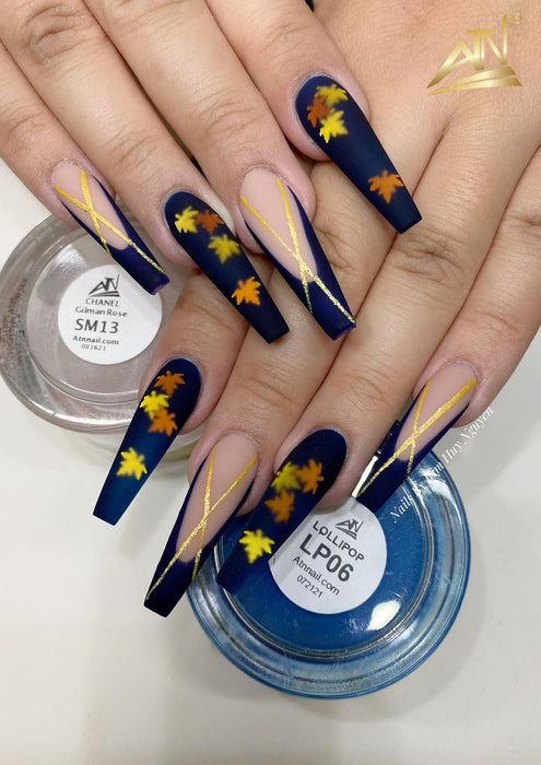 NAIL ART DESIGN -AUTUMN MAPLE LEAF SEQUINS | SET 12 COLORS