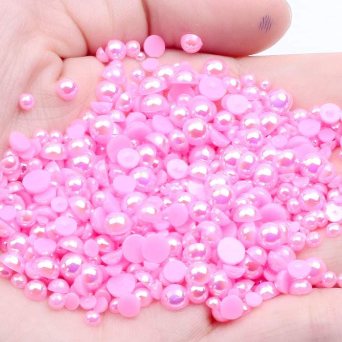NAIL ART DESIGN - PEARL BEAD HALF FLAT BACK