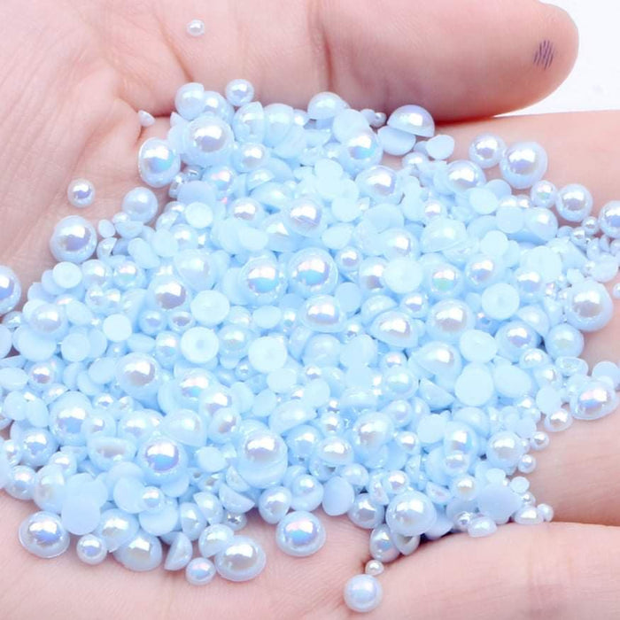 NAIL ART DESIGN - PEARL BEAD HALF FLAT BACK