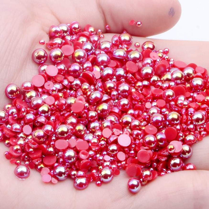 NAIL ART DESIGN - PEARL BEAD HALF FLAT BACK