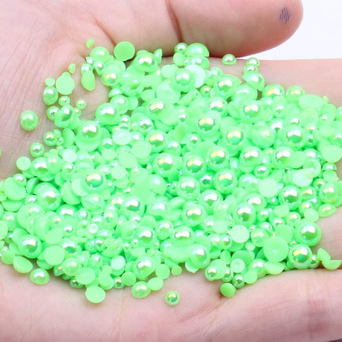 NAIL ART DESIGN - PEARL BEAD HALF FLAT BACK