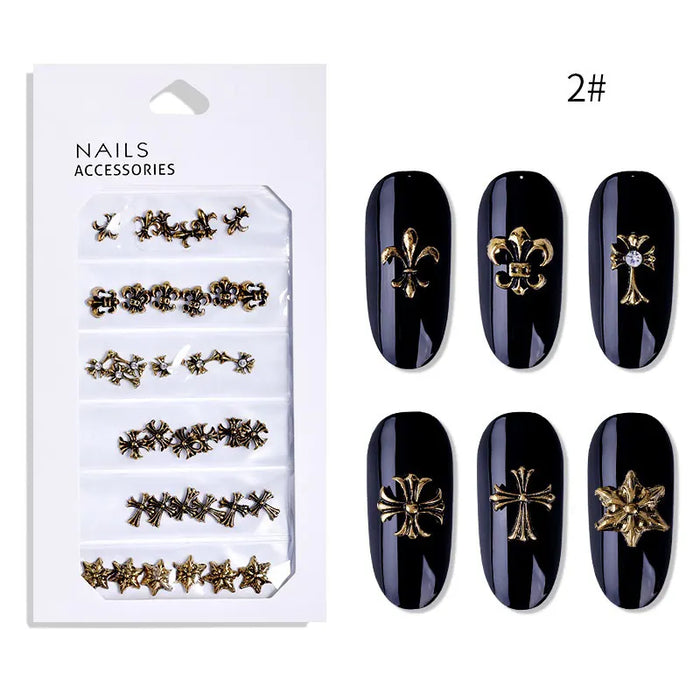 NAIL DECORATION - CHARM - Cross_Anchor_Symbols | PACK 6 STYLES