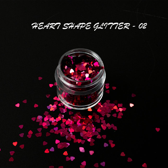 GLITTER - HEART SHAPE | 16 COLORS - 0.5 OZ