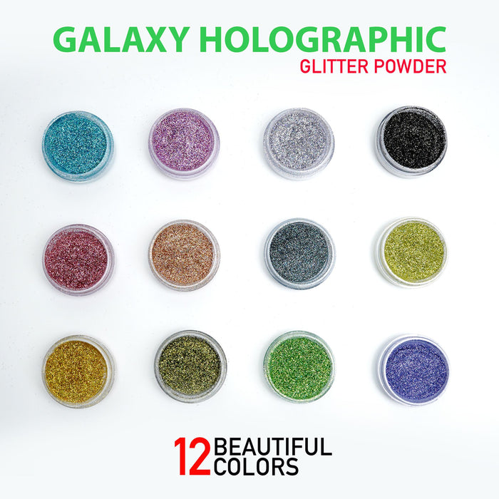 GLITTER - NEW ! ATN Galaxy Holographic Glitter | SET 12 COLORS