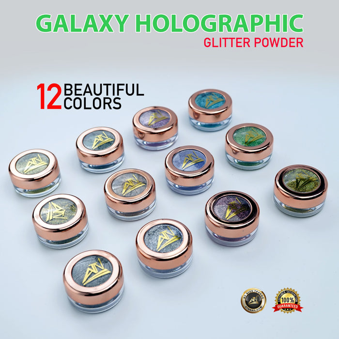 GLITTER - NEW ! ATN Galaxy Holographic Glitter | SET 12 COLORS