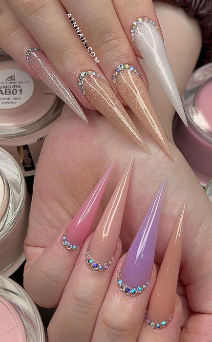 ALEX Blooming Valley NUDE Collection – 18 Colors Acrylic Powder Set for Nails, Nude Tones, Professional Nail Art Decoration