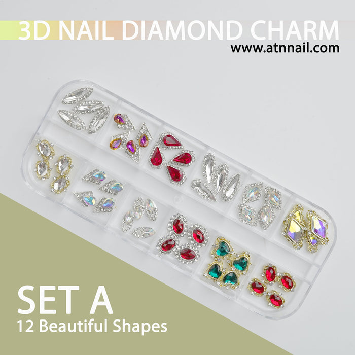 SPECIAL PRICE !!! NAIL DECORATION RHINSTONES CHARM SPECIAL SET