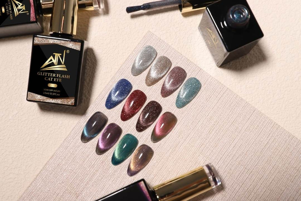 ATN FLASH CAT EYE GEL POLISH 15 ml | SET 12 Colors