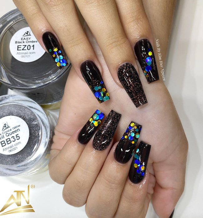 EASY OMBRE - BLACK & RED COLOR POWDER