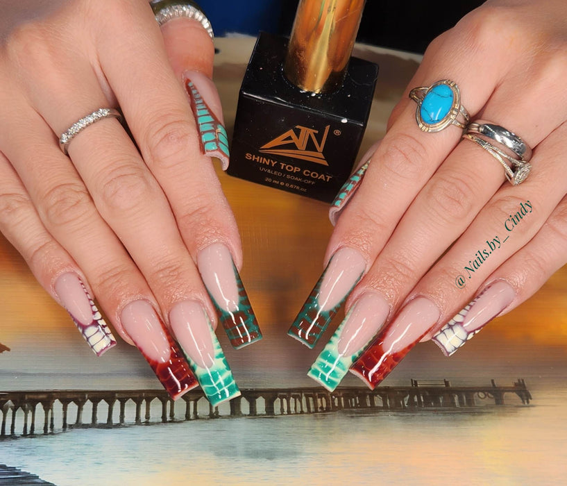 ATN Marble Ink (12 Colors) - Includes 1 Blooming Gel + 1 Matte Top Coat