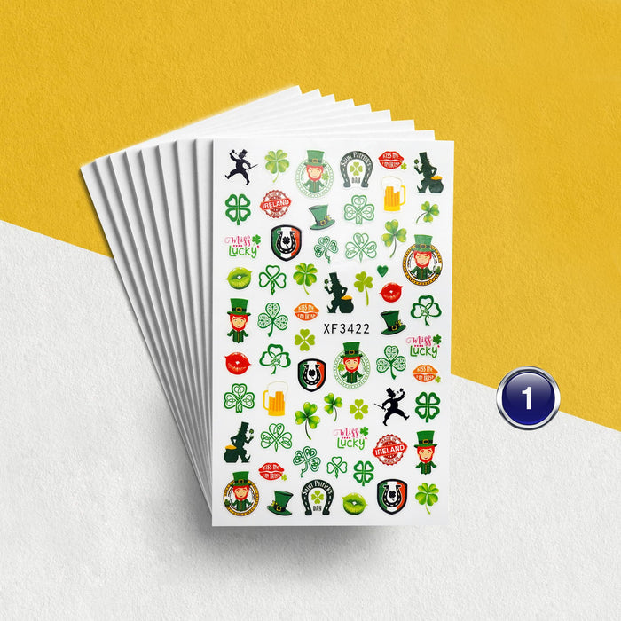STICKER - LUCKY 4 LEAF CLOVER | SET 6 PCS