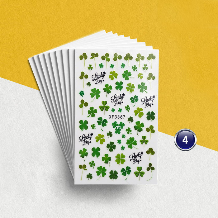 STICKER - LUCKY 4 LEAF CLOVER | SET 6 PCS