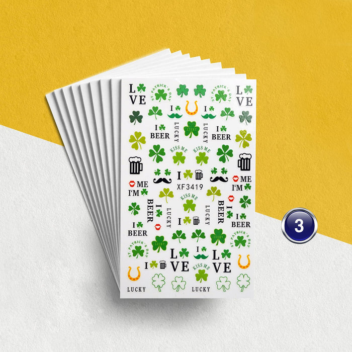 STICKER - LUCKY 4 LEAF CLOVER | SET 6 PCS