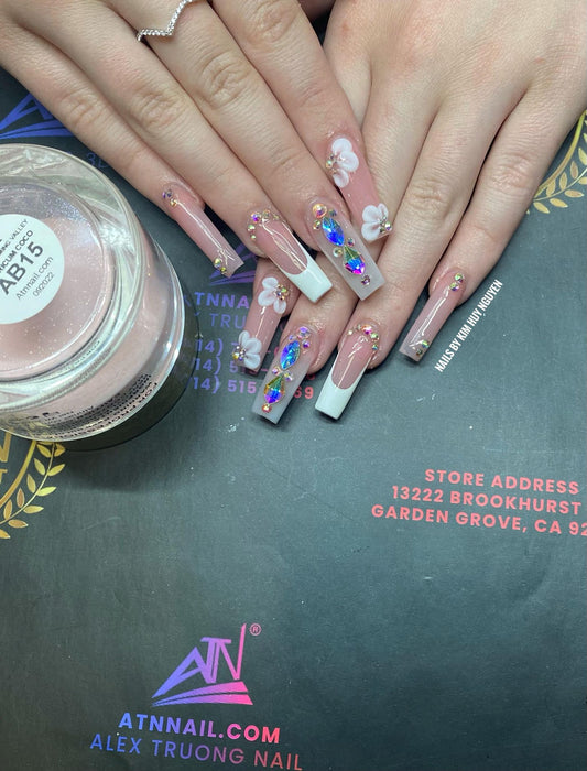 ALEX Blooming Valley NUDE Collection – 18 Colors Acrylic Powder Set for Nails, Nude Tones, Professional Nail Art Decoration