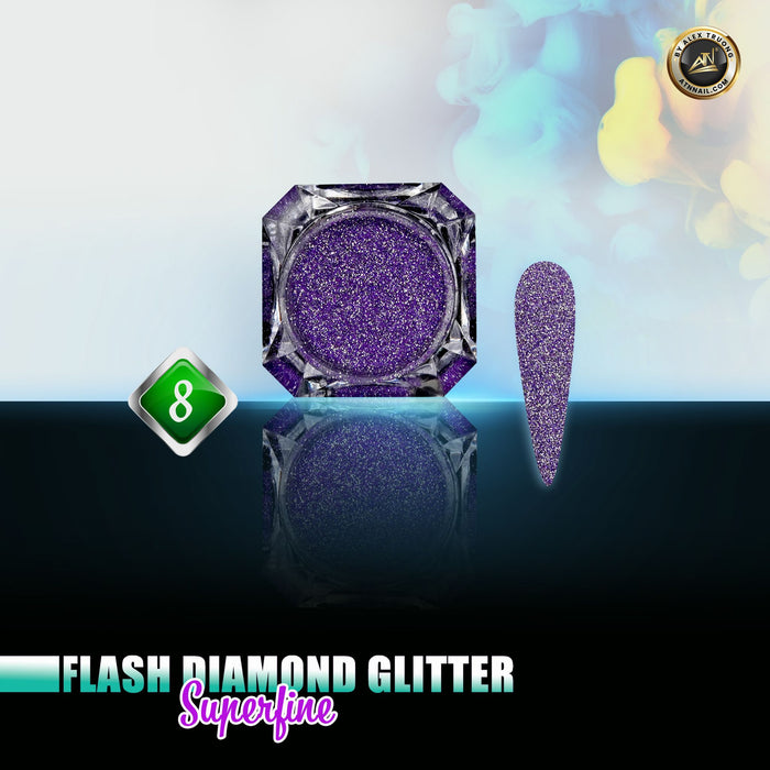 GLITTER -  FLASH DIAMOND GLITTER - 8 COLORS