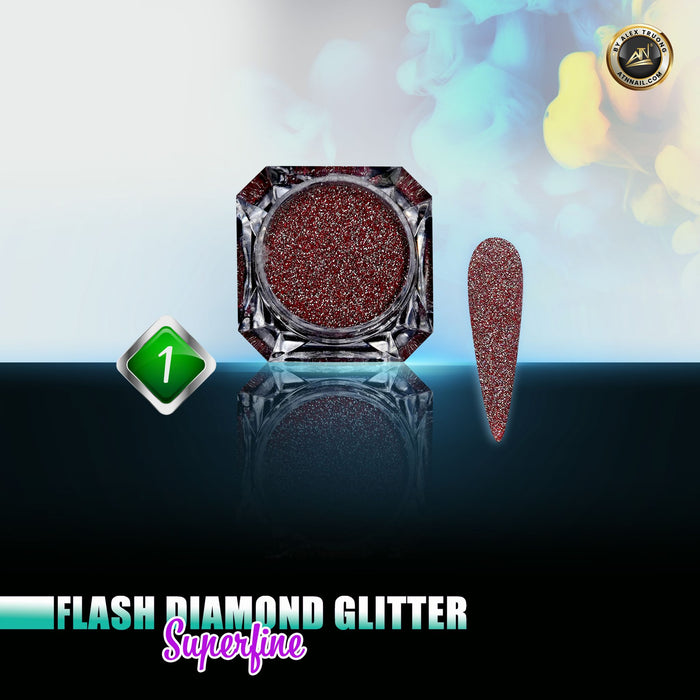 GLITTER -  FLASH DIAMOND GLITTER - 8 COLORS