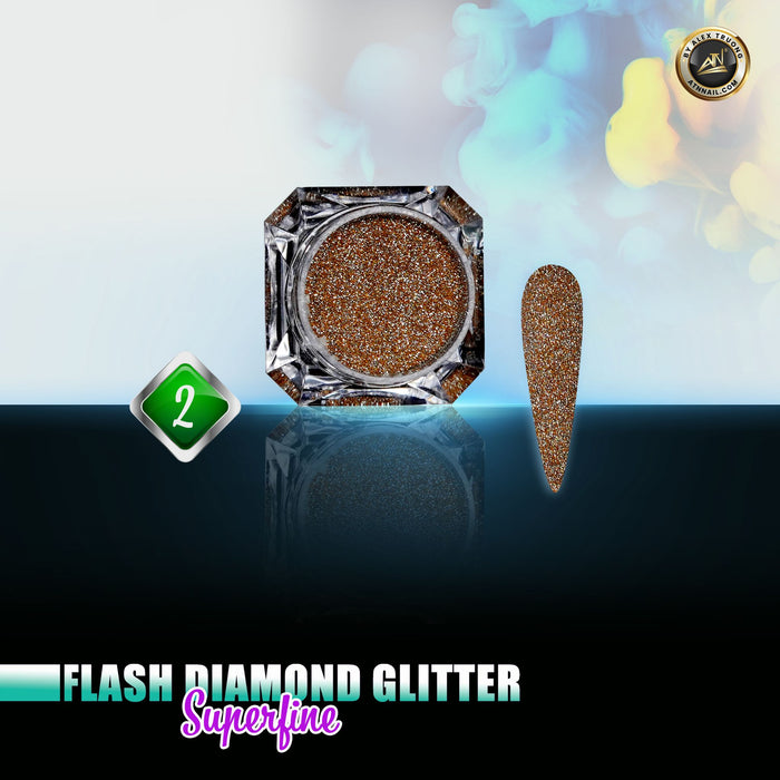 GLITTER -  FLASH DIAMOND GLITTER - 8 COLORS