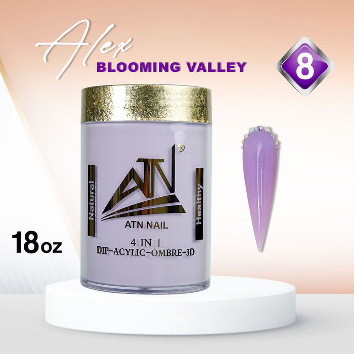 ALEX Blooming Valley NUDE Collection – 18 Colors Acrylic Powder Set for Nails, Nude Tones, Professional Nail Art Decoration