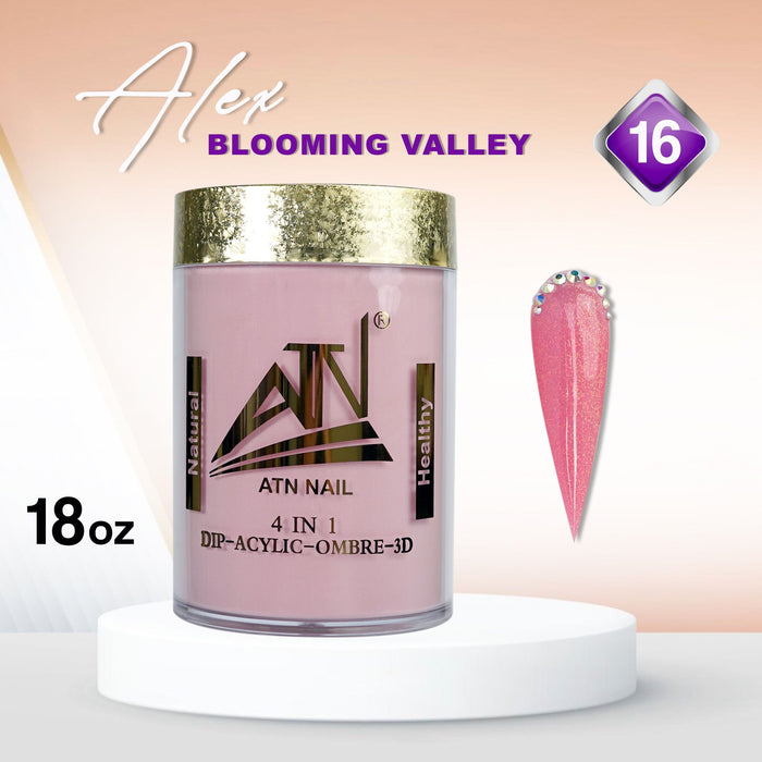 ALEX Blooming Valley NUDE Collection – 18 Colors Acrylic Powder Set for Nails, Nude Tones, Professional Nail Art Decoration