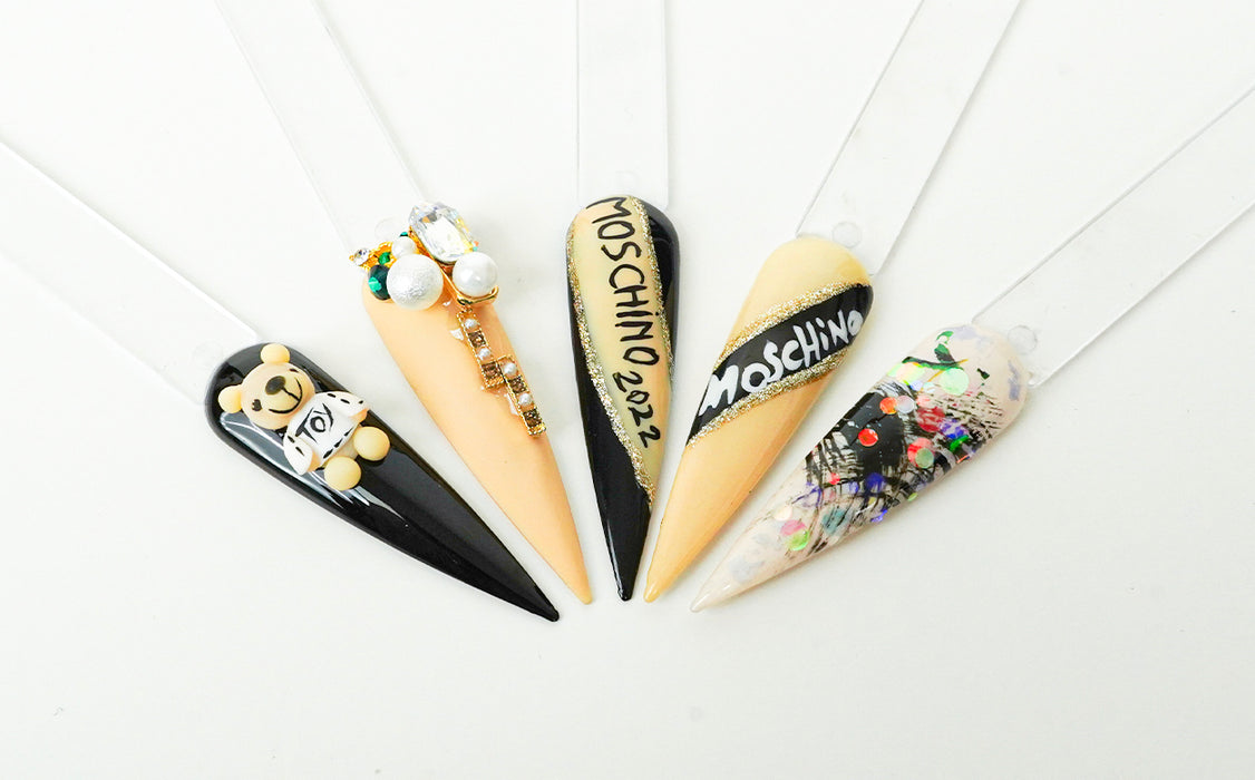 NAIL DECORATION - CHARM - SILVER & GOLD | SET 25 SHAPES