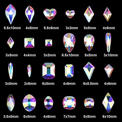 HIGH QUALITY 3D AB RAINBOW DIAMOND GEMSTONE - Flat Back