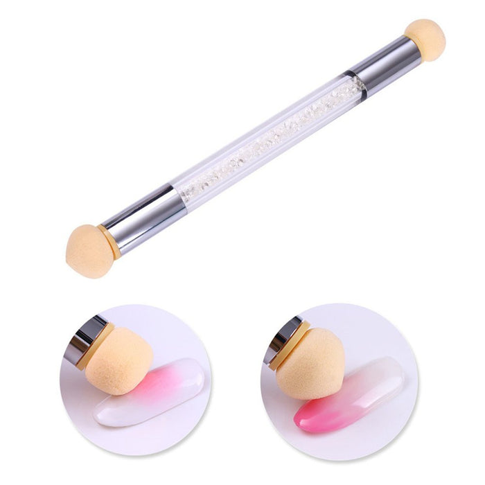 Ombre Nail Brush Double Head + 4 Sponge Head