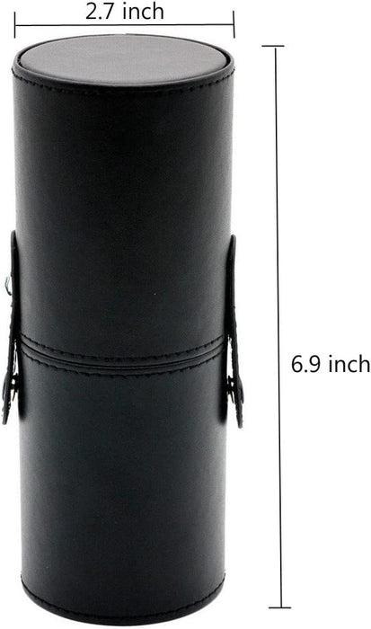 LEATHER NAIL BRUSH HOLDER - BLACK