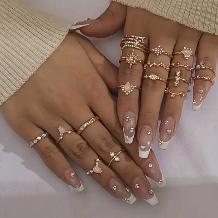 Finger Ring Set - Jewelry Nail Decoration