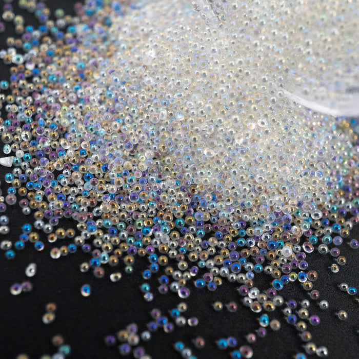 NAIL DECORATION - BEADS - AB RAINBOW - 0.8mm