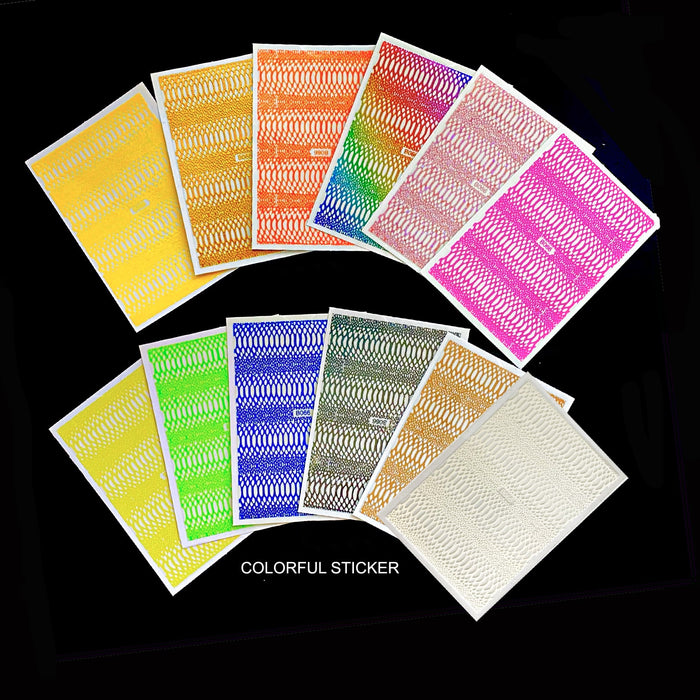 STICKER - SNAKE SKIN - COLORFUL NAIL ART | SET 12 PCS