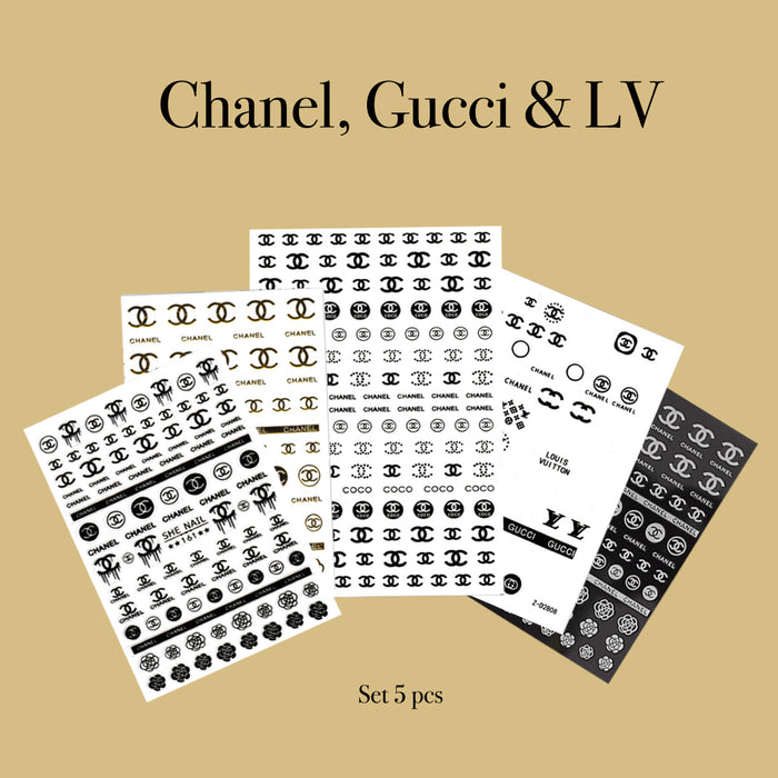 STICKER - CHANEL, GUCCI & LV | SET 5 PCS