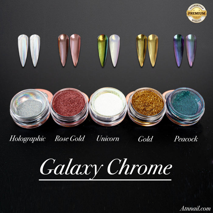 ATN CHROME - GALAXY COLORS  CHROME NAIL POWDER- 0.9 GRAM
