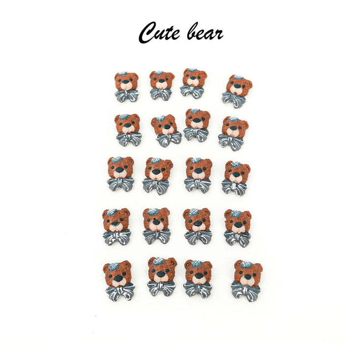 3D DECORATION - RABBIT_BEAR_KITTY_BOW - 12 DESIGNS | 38-48 PCS