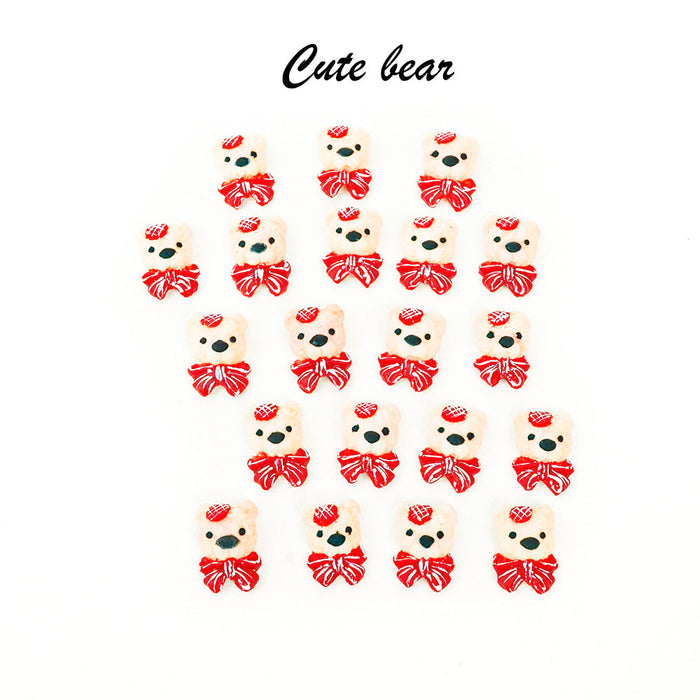 3D DECORATION - RABBIT_BEAR_KITTY_BOW - 12 DESIGNS | 38-48 PCS