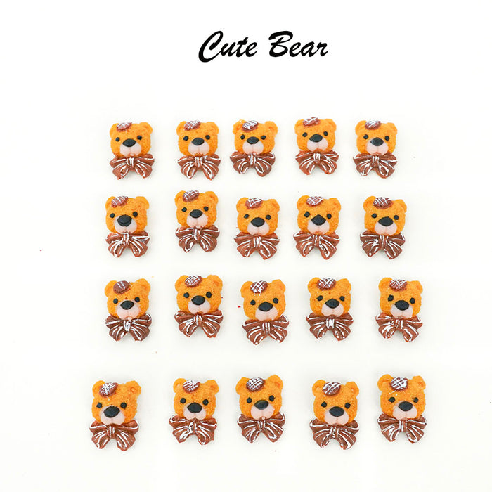 3D DECORATION - RABBIT_BEAR_KITTY_BOW - 12 DESIGNS | 38-48 PCS