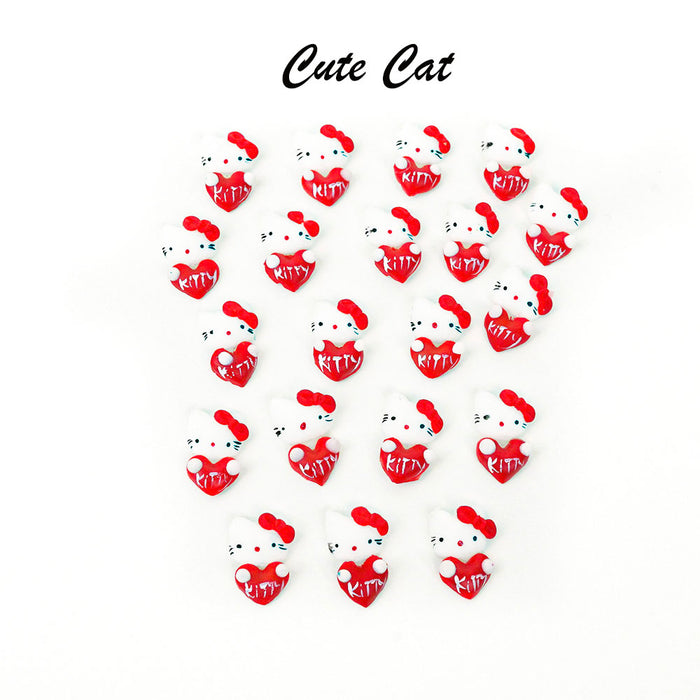 3D DECORATION - RABBIT_BEAR_KITTY_BOW - 12 DESIGNS | 38-48 PCS