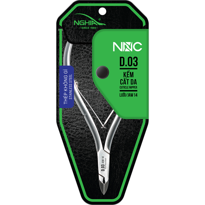 KEM NGHIA - D-03 - JAW 14/16 Stainless Steel Cuticle Nipper