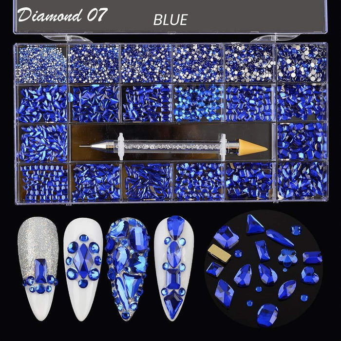Diamond Box - Mixed  Shapes Rhinestone | 20 Shapes/Pack