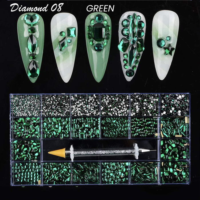 Diamond Box - Mixed  Shapes Rhinestone | 20 Shapes/Pack