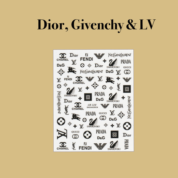 STICKER - DIOR, GIVENCHY & LV | SET 6 PCS