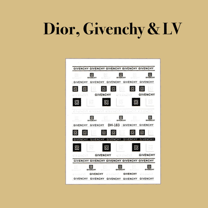STICKER - DIOR, GIVENCHY & LV | SET 6 PCS