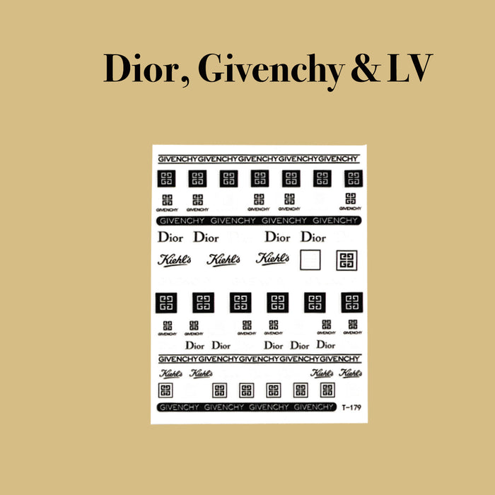 STICKER - DIOR, GIVENCHY & LV | SET 6 PCS