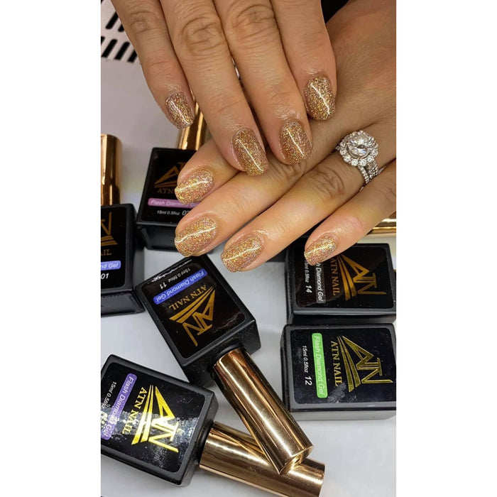 GEL – Flash Diamond Glitter Gel - Set 18 Colors