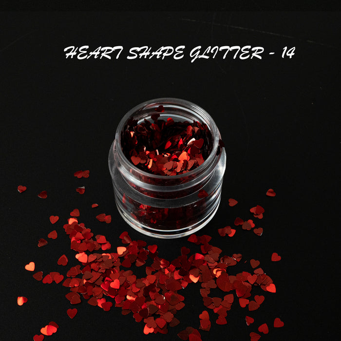 GLITTER - HEART SHAPE | 16 COLORS - 0.5 OZ