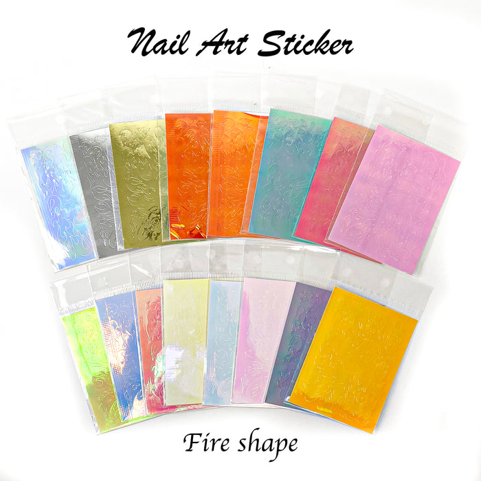 STICKER - FIRE SHAPE | SET 16 PCS