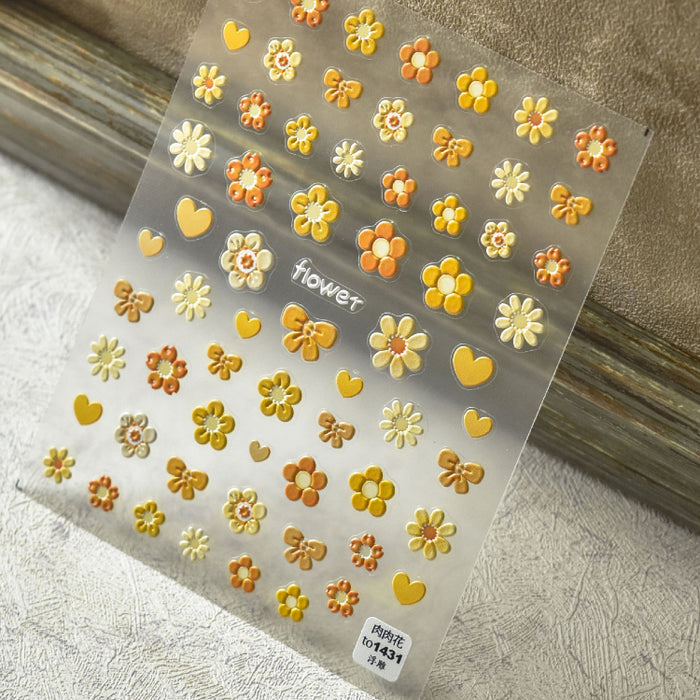 STICKER - TOMONI NAILART - FLOWERS | SET 6 PCS