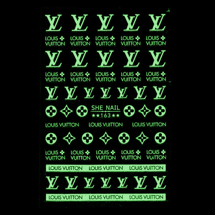 STICKER - LV, Dior, Chanel, YSL, Gucci – Glow In The Dark | SET 6 PCS