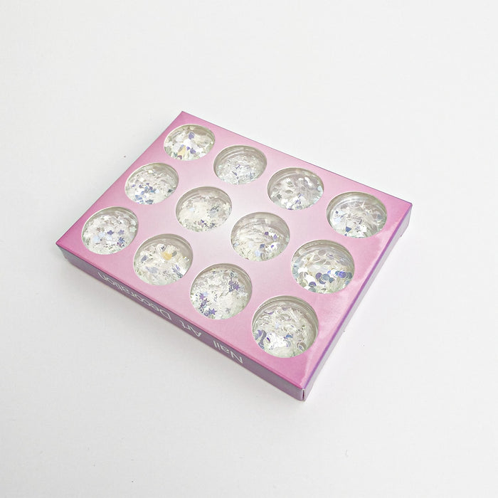 GLITTER – SEQUINS STAR PALETTE WHITE