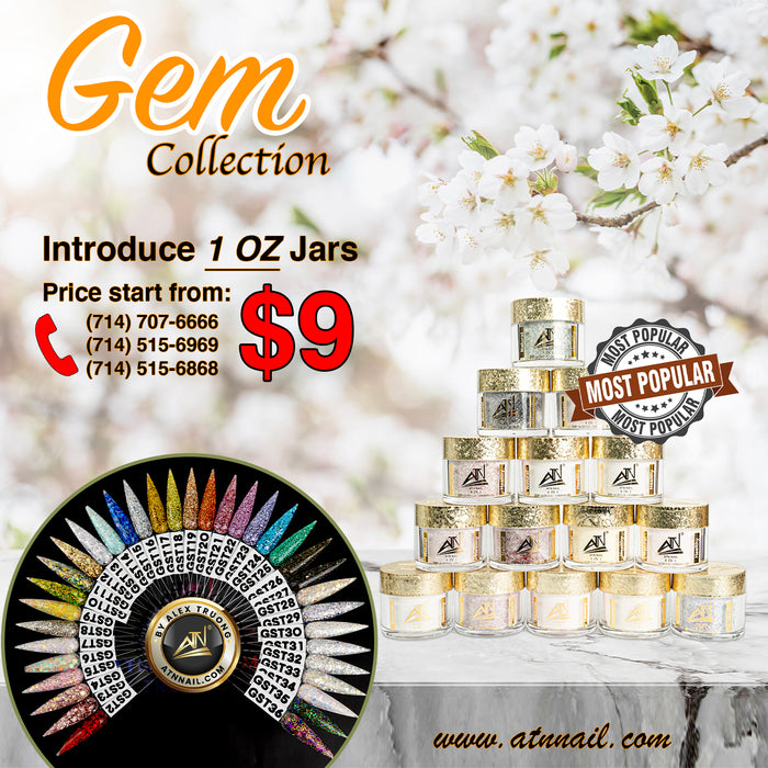 GEMS - COLLECTION 36 COLORS GLITTER POWDER