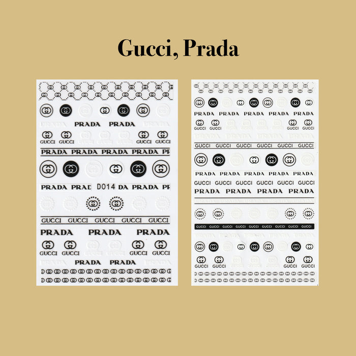 STICKER - PRADA, GUCCI & HERMES | SET 7 PCS